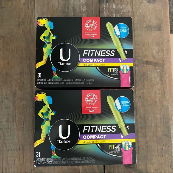kotex Bath & Body Nib 2 Boxes Of 3 Regular Kotex Fitness Tampons